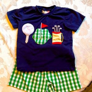 Golf Appliqué Toddler Boys Set